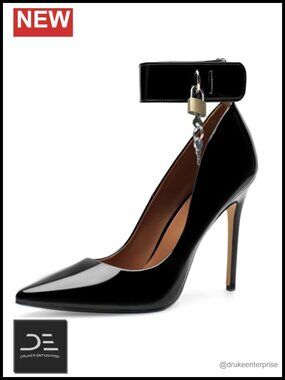 Unisex 4.7 Inch Stiletto Heels Patent Leather Pumps